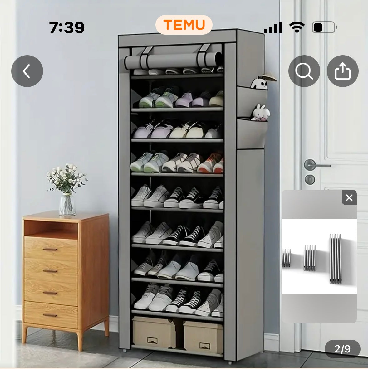 Large 8/10 Layer Shoe Cabinet