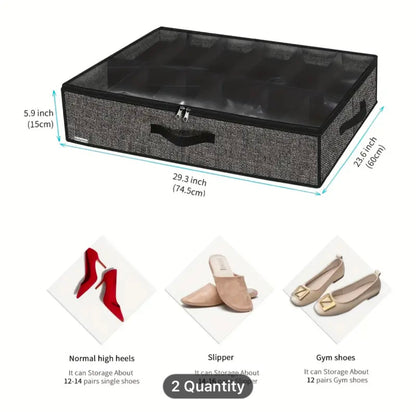 1pc/2pcs Set Stackable Under Bed Shoe Storage